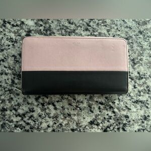 Celine Two-Tone Pink and Black Wallet